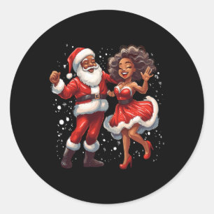 Afrikanisch-Amerikanisches Weihnachtsfest Runder Aufkleber