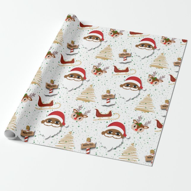 Afrikanisch-amerikanisches Wrapping Paper Geschenkpapier (Ungerollt)