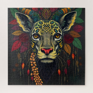afrikanisch-ethnische Kwanzaa Wildtiere in Disguis Puzzle