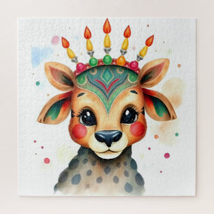 afrikanisch-ethnische Kwanzaa Wildtiere in Disguis Puzzle