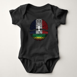 Afrikanisch-Französisch-Tree-Roots-Flag Baby Strampler