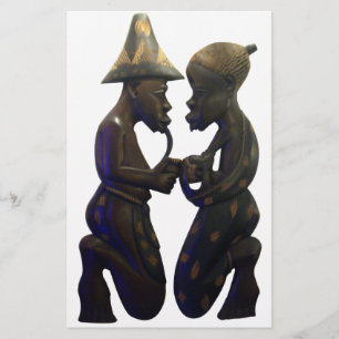 Afrikanisch gepaarte Herzen: Ein schöner Moment Briefpapier