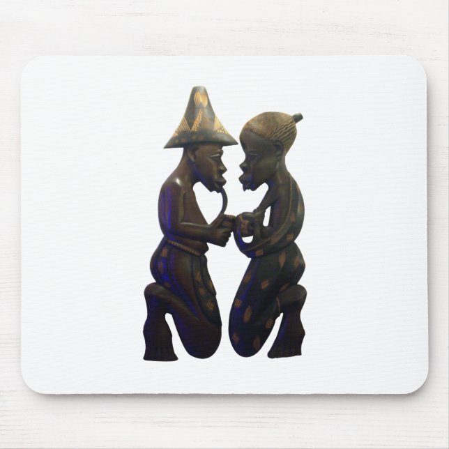 Afrikanisch gepaarte Herzen: Ein schöner Moment Mousepad (Vorne)