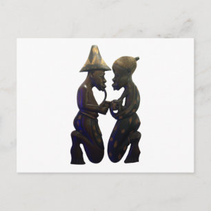 Afrikanisch gepaarte Herzen: Ein schöner Moment Postkarte