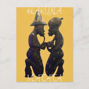 Afrikanisch gepaarte Herzen: Ein schöner Moment Postkarte