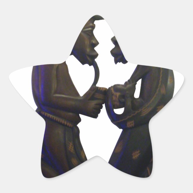 Afrikanisch gepaarte Herzen: Ein schöner Moment Stern-Aufkleber (Vorderseite)