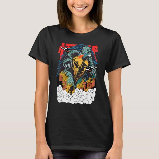 Afrikanisch getragene Sulcata Tortoise Japanische  T-Shirt (Vorderseite)