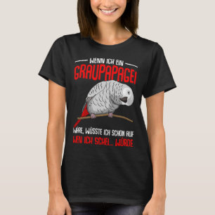 Afrikanisch-graue Redewendungen Papagei Heart Bird T-Shirt