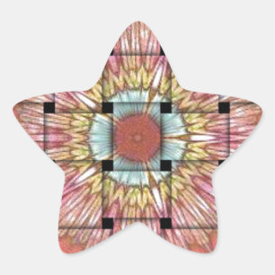 afrikanisch Inspirierte Kunstdrucke - Geometrische Stern-Aufkleber