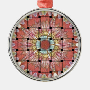 Afrikanisch inspirierter Kunstdruck – Geometrische Ornament Aus Metall