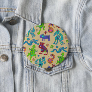 Afrikanisch-mexikanische Kultur - primitives Stamm Button