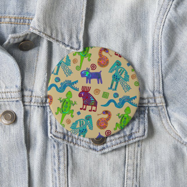 Afrikanisch-mexikanische Kultur - primitives Stamm Button (Beispiel)