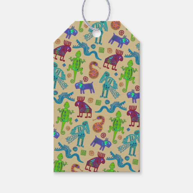 Afrikanisch-mexikanische Kultur - primitives Stamm Geschenkanhänger (Vorderseite)