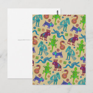 Afrikanisch-mexikanische Kultur - primitives Stamm Postkarte