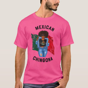 Afrikanisch-mexikanisches Chingona Afro Hair Dark  T-Shirt