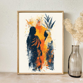 afrikanische abstrakte Kunst Poster