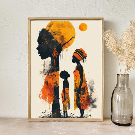 afrikanische abstrakte Kunst Poster
