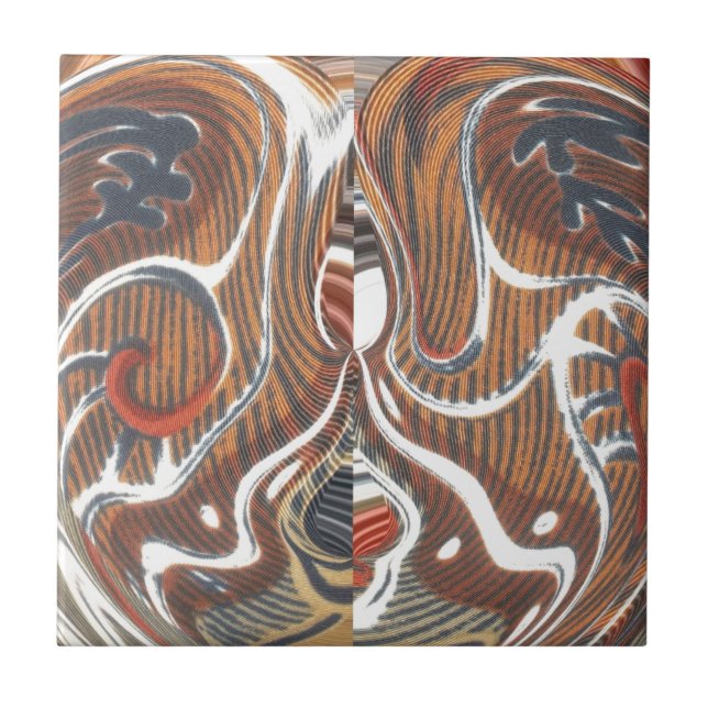 Afrikanische Abstrakte Kunstdrucke Fliese (Vorderseite)