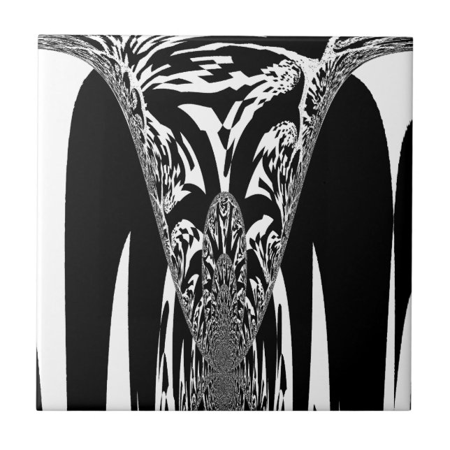 Afrikanische Abstrakte Kunstdrucke Fliese (Vorderseite)