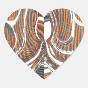 Afrikanische Abstrakte Kunstdrucke Herz-Aufkleber