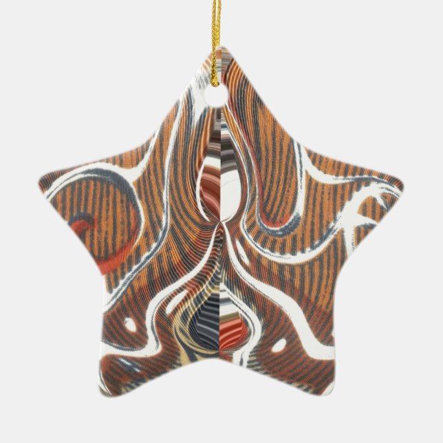 Afrikanische Abstrakte Kunstdrucke Keramikornament (Vorne)