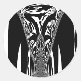 Afrikanische Abstrakte Kunstdrucke Runder Aufkleber