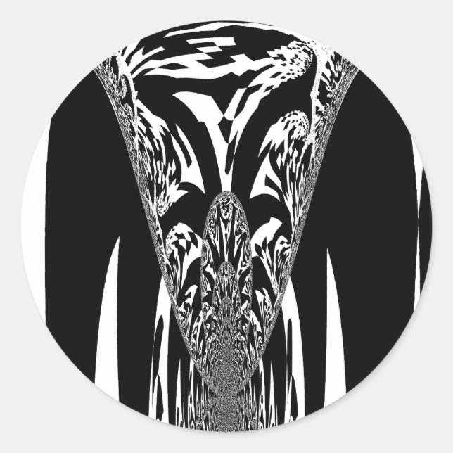 Afrikanische Abstrakte Kunstdrucke Runder Aufkleber (Vorderseite)