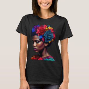Afrikanische abstrakte schöne schwarze Frau Origam T-Shirt