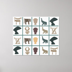 Afrikanische abstrakte Stammeskunst Leinwanddruck