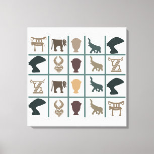 Afrikanische abstrakte Stammeskunst Leinwanddruck