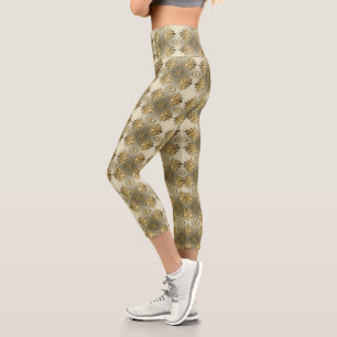 Afrikanische Adinkra-Muster capri-Leggings Capri Leggings