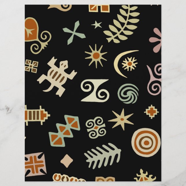 Afrikanische Adinkra-Symbole (Vorderseite)