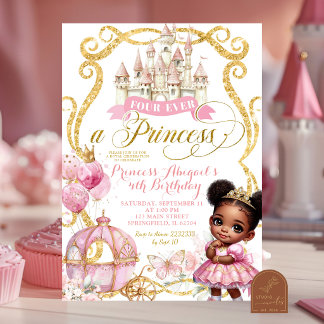 Afrikanische Afro Prinzessin Für immer eine Prinze Einladung