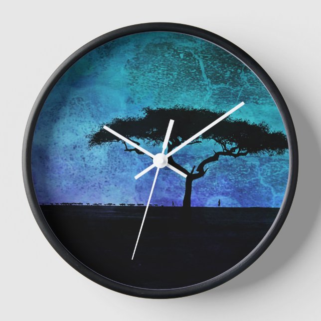 Afrikanische Akazienbaum und Bauer Uhr (Vorderseite)