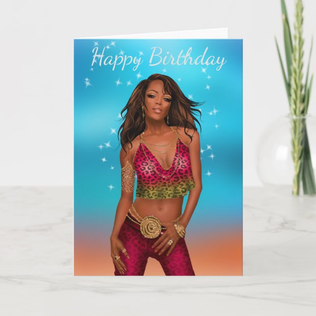 Afrikanische American Birthday Card Karte (Vorderseite)