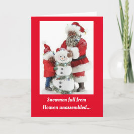 Afrikanische American Santa & Child & Snowman Card Dankeskarte