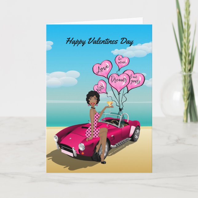 Afrikanische American Valentinstag Card Karte (Vorderseite)