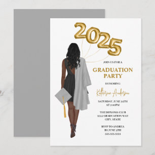 Afrikanische Amerikanerin - 2025Graduationspartei Einladung