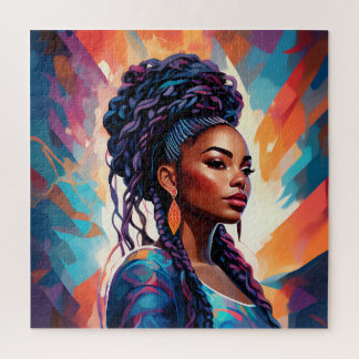 Afrikanische Amerikanerin Ihr Haar in einer Krone Puzzle