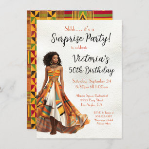 Afrikanische Amerikanerin Kente Birthday Party Einladung