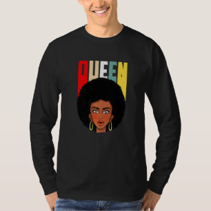 Afrikanische Amerikanerin Königin Retro Stil Afro  T-Shirt