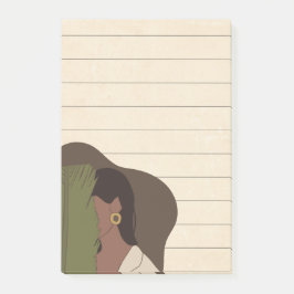 Afrikanische Amerikanerin Lifestyle Lined Sticky Post-it Klebezettel