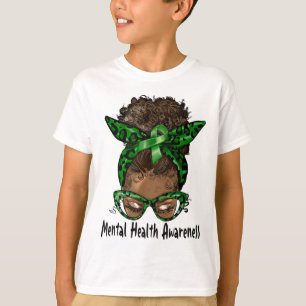Afrikanische Amerikanerin schwarze Frau im Bewusst T-Shirt