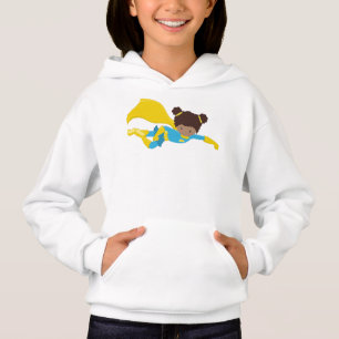 Afrikanische Amerikanerin, Superheld-Mädchen, Gelb Hoodie