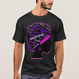 Afrikanische Amerikanerinnen Afro Word Hair Women T-Shirt