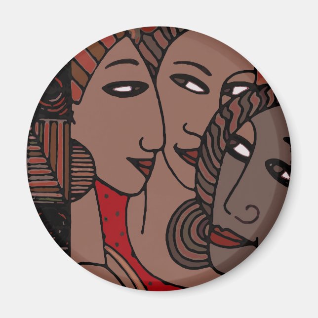 Afrikanische Amerikanerinnen Magnet (Vorne)