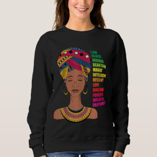 Afrikanische Amerikanisch-Frauen BHM Melanin Black Sweatshirt