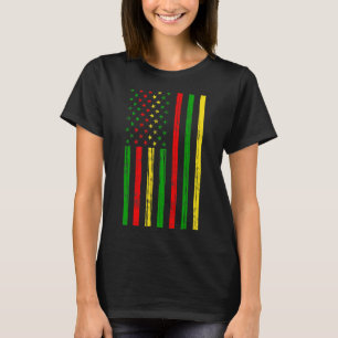 Afrikanische amerikanische Flagge für den Monat de T-Shirt