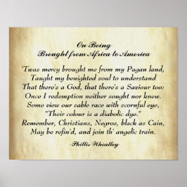 Afrikanische amerikanische Gedichte von Afrika bis Poster