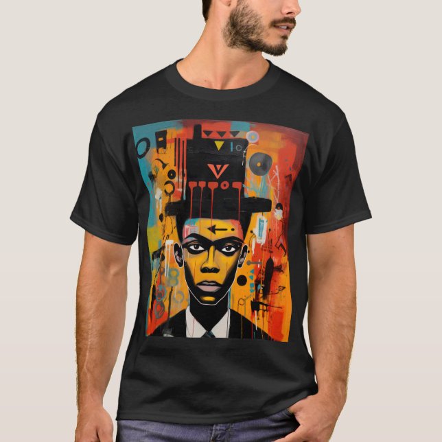 Afrikanische amerikanische Geschichte und schwarze T-Shirt (Vorderseite)